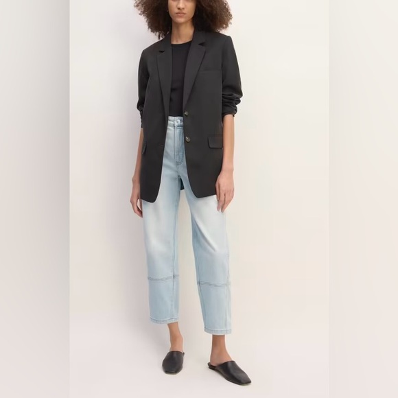 Everlane Pants - NWT Everlane High Rise Utility Barrel Pants in Fog Blue, Size 4